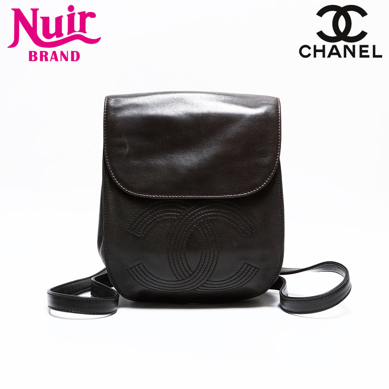 シャネル CHANEL 4番台 1996-1997 ラムスキン ココマーク リュック・デイパック ブラック WS22810 【中古】