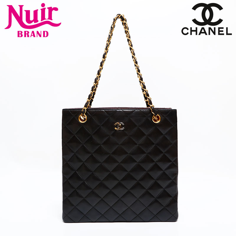 シャネル CHANEL 3番台 1994-1996 ラムスキン マトラッセ ショルダーバッグ ブラック WS22849 【中古】
