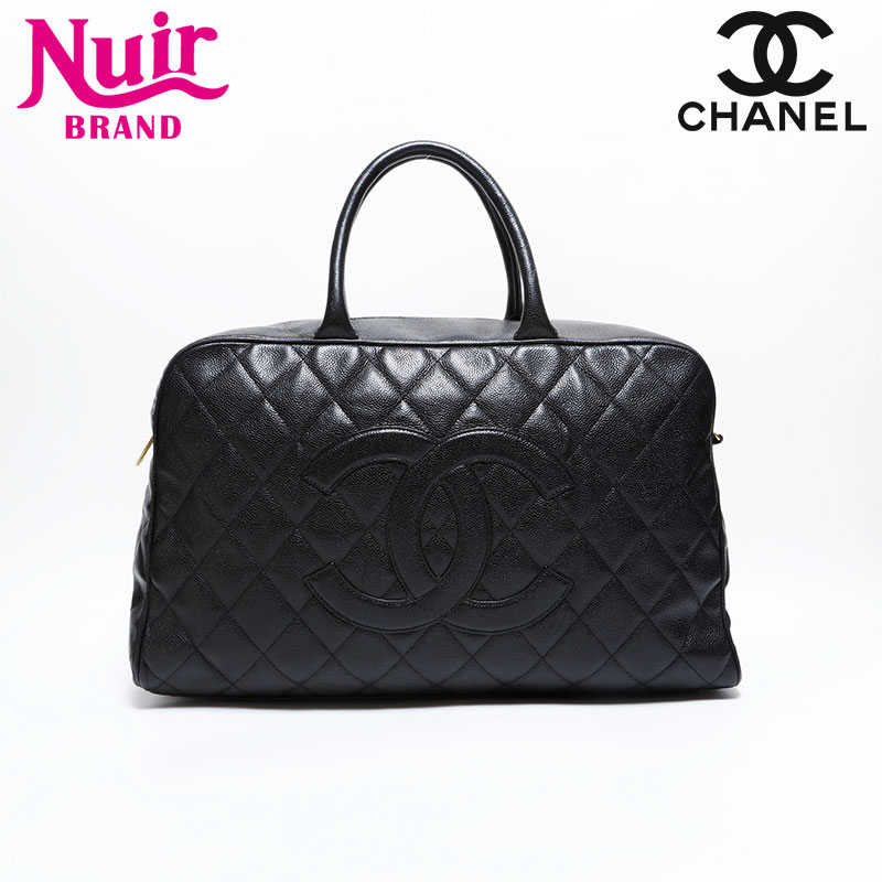 シャネル CHANEL キャビアスキン マトラッセ ボストンバッグ ブラック WS22854 【中古】｜NUIR VINTAGE 店