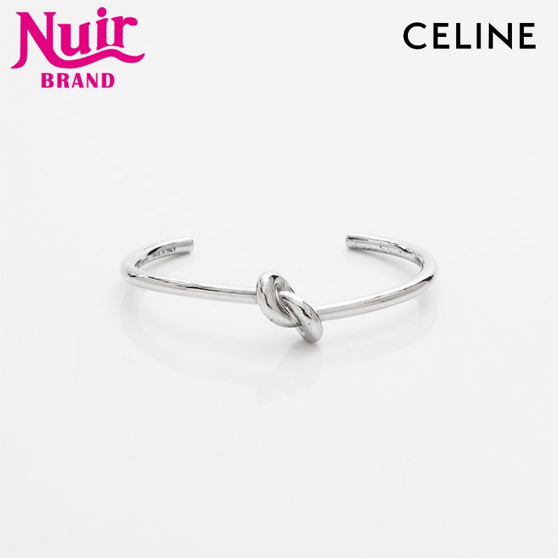 セリーヌ　シルバー　ノット　バングル　美品 CELINE セリーヌ ノット バングル ラージ フィービー期 レア
