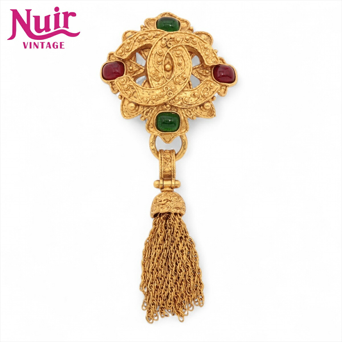 楽天市場】CHANEL 94A フリンジ ココマーク グリポアブローチ シャネル