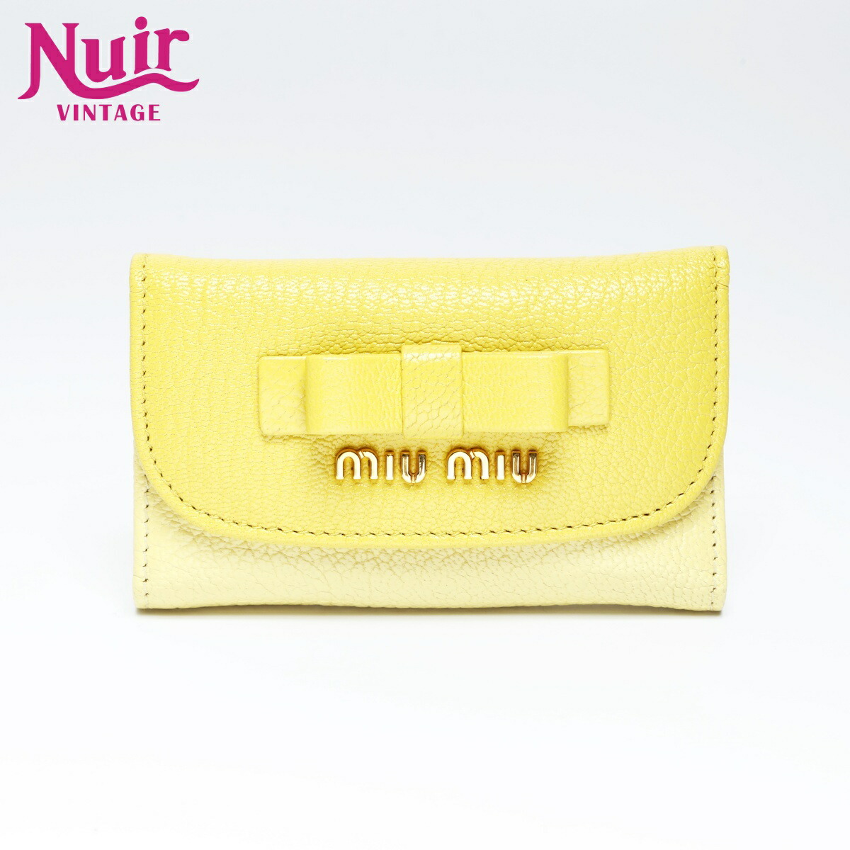 楽天市場】ミュウミュウ MIUMIU 6連キーケース ブルーxゴールド レザー