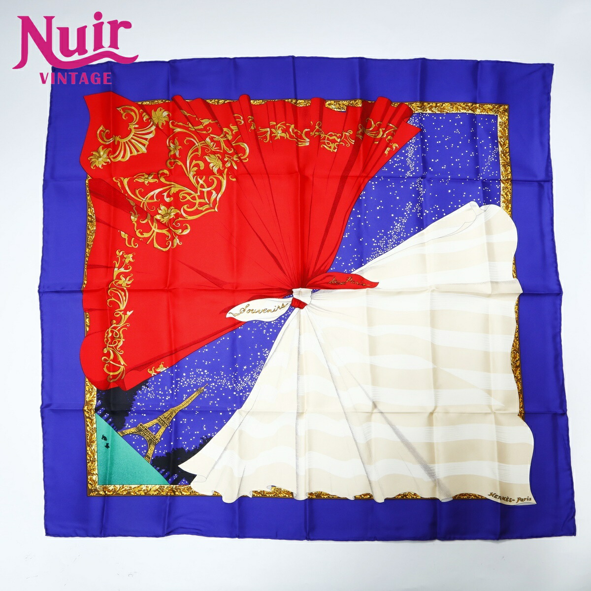 楽天市場】エルメス スカーフ レディース カレ90 Souvenirs de Paris