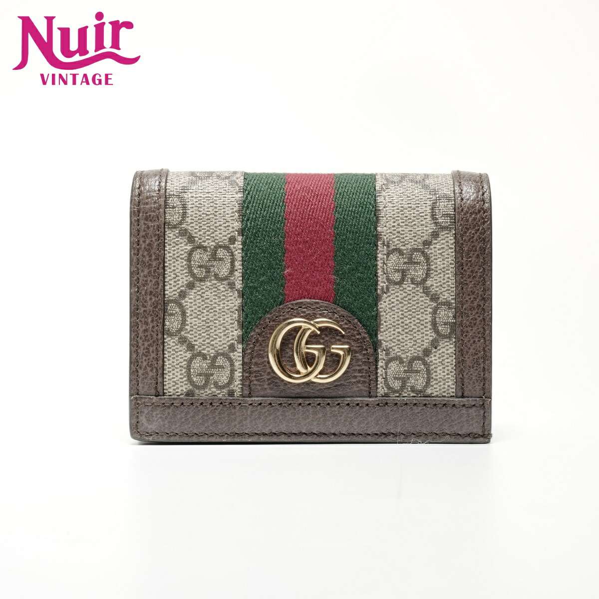 【新品同様】GUCCI オフィディア GGスプリーム シェリーライン 二つ折財布 グッチ(GUCCI)グッチ オフィディア GGスプリーム シェリーライン 二