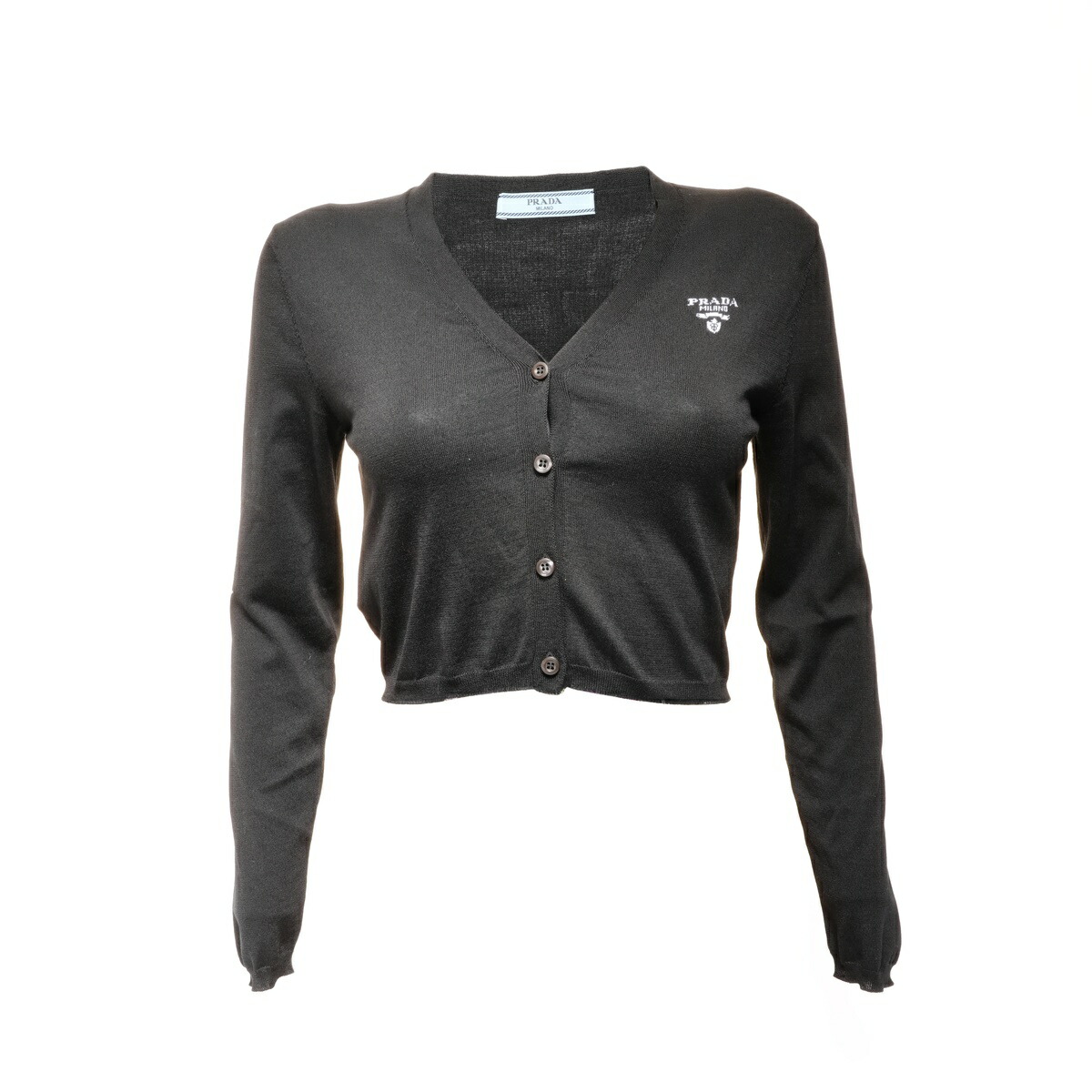楽天市場】【プラダ】Prada クロップド コットン プレーンニット