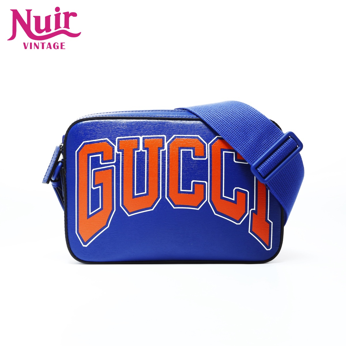 グッチ GUCCI インターロッキングGプリント ショルダーバッグ ブルー WS24785 【中古】