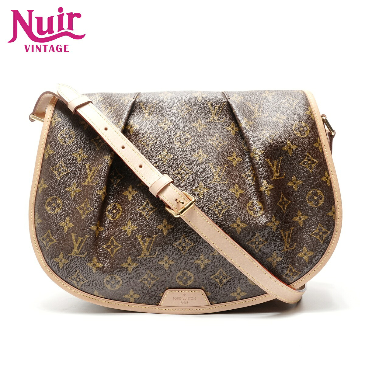 ルイ・ヴィトン LOUIS VUITTON 2011年製 モノグラム メニルモンタン MM ショルダーバッグ ブラウン WS24974 【中古】