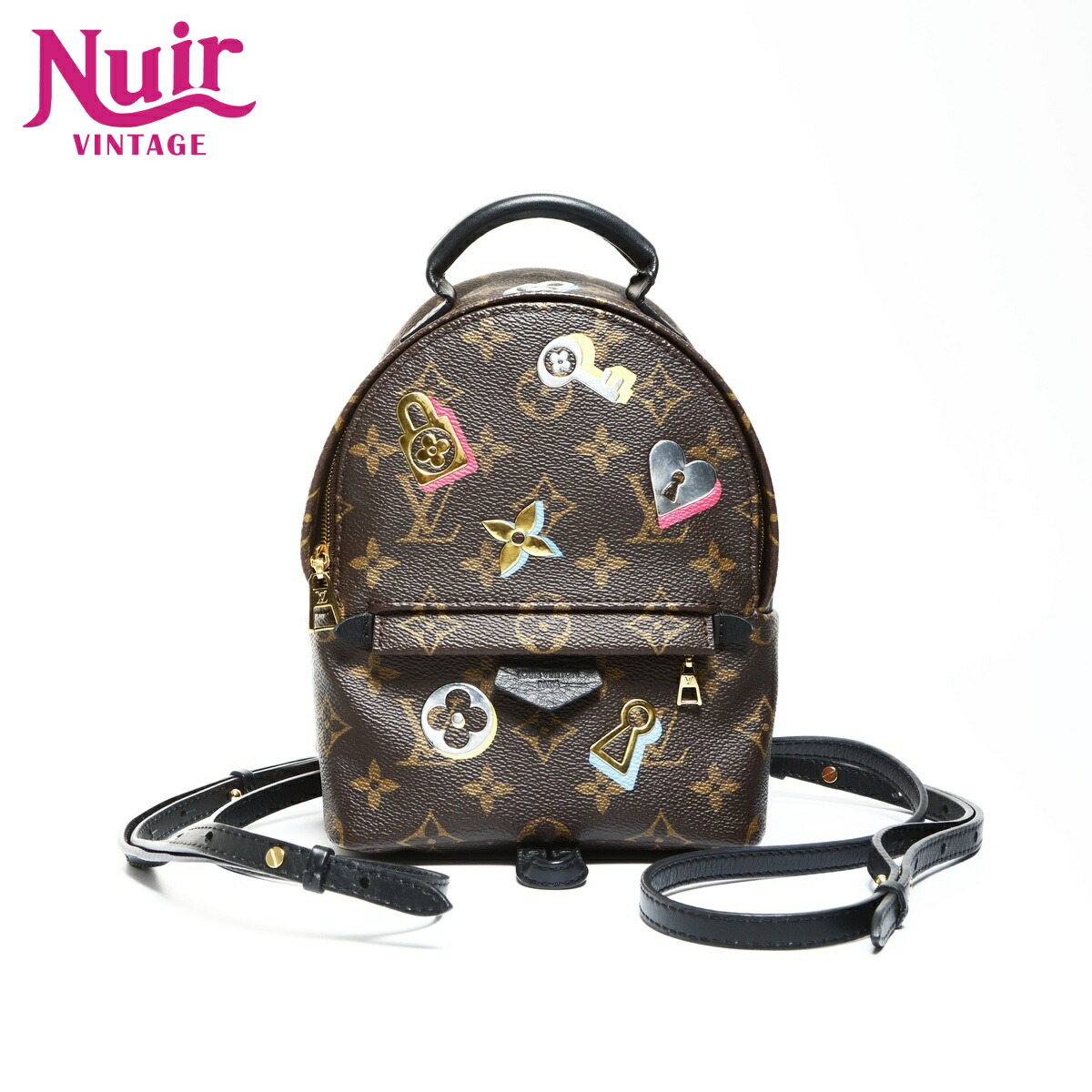 【ポイント最大47倍！全商品10%OFF!4/17 09:59まで】ルイ・ヴィトン LOUIS VUITTON 2018年製 パームスプリングスバッグパックMINI モノグラム ラブロック リュック・デイパック ブラウン WS25277 【中古】