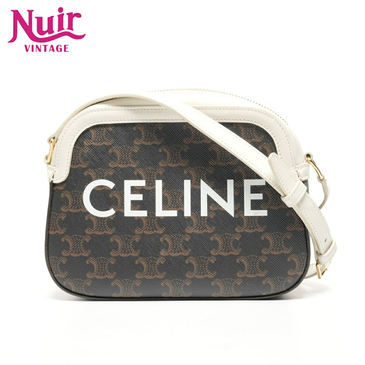 楽天市場】セリーヌ CELINE トリオンフ PVB カメラバッグ ホワイト 