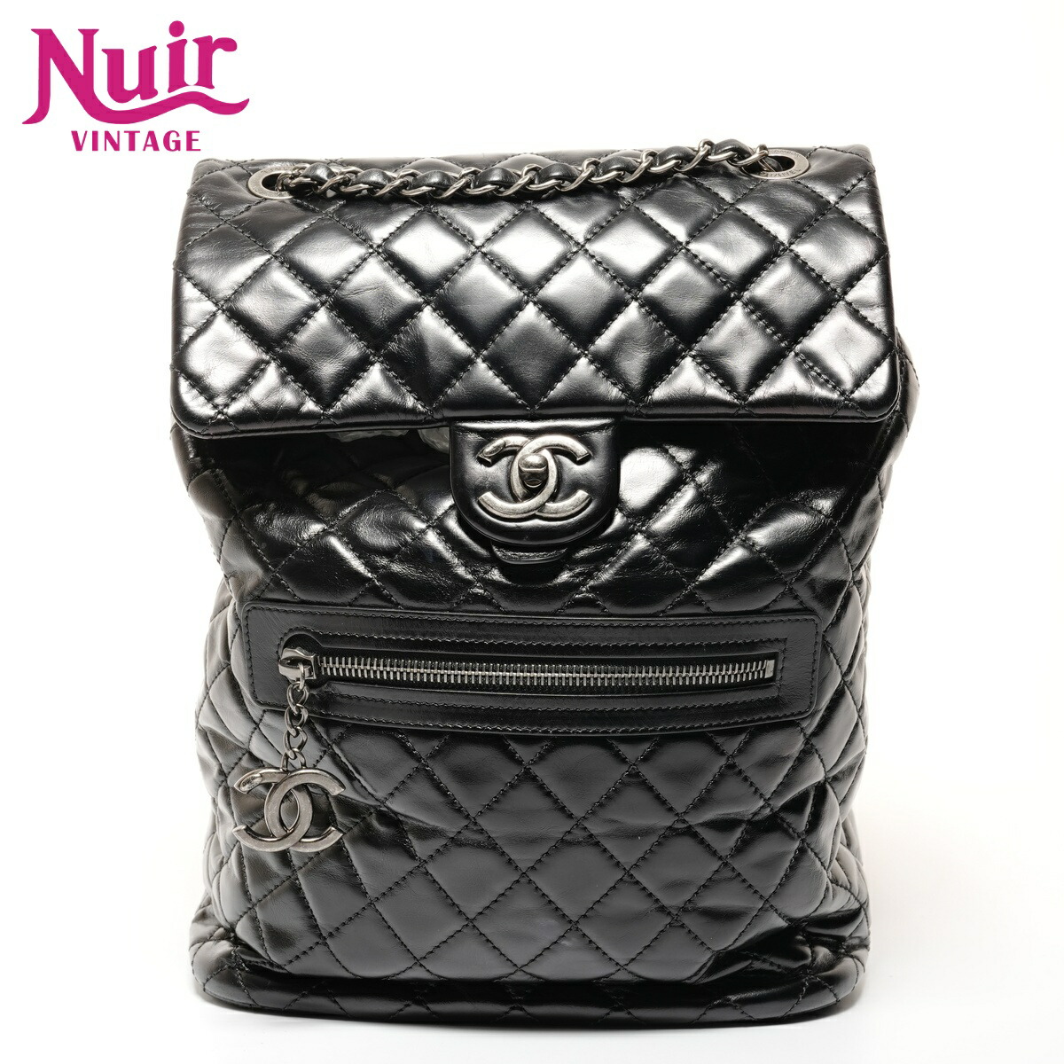 シャネル CHANEL 23番台 2016-2017 マトラッセ レザー リュック・デイパック ブラック WS25646 【中古】