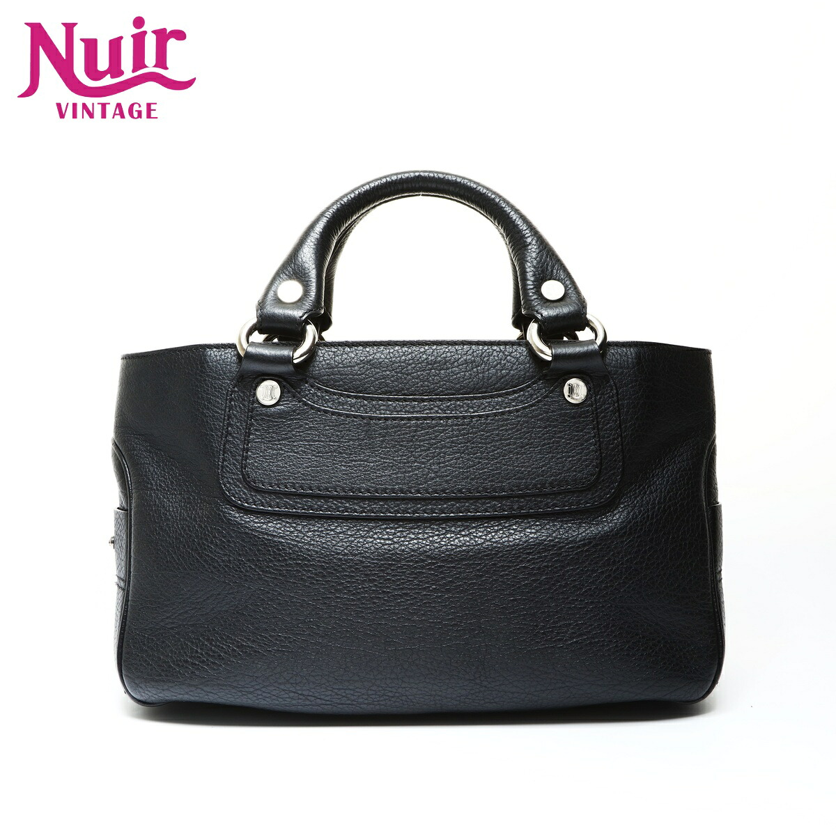 セリーヌ CELINE レザー ブーギー レザー ハンドバッグ ブラック WS25723 【中古】