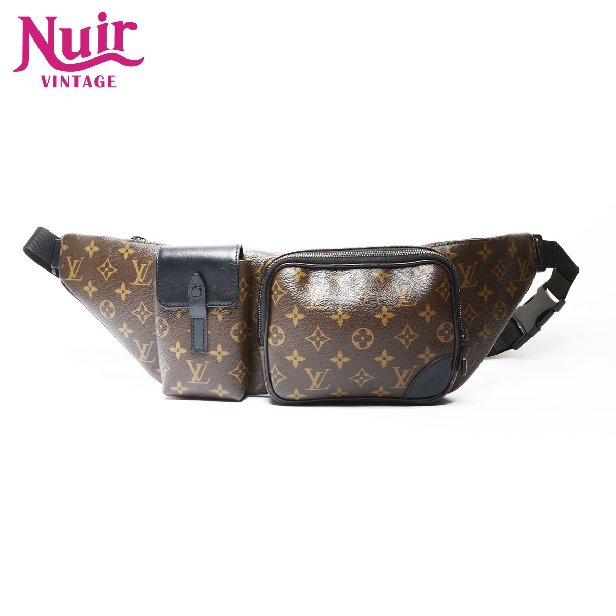 ルイ・ヴィトン LOUIS VUITTON 2020年製 モノグラム マカサー クリストファー バムバッグ ショルダーバッグ ブラウン WS25726 【中古】