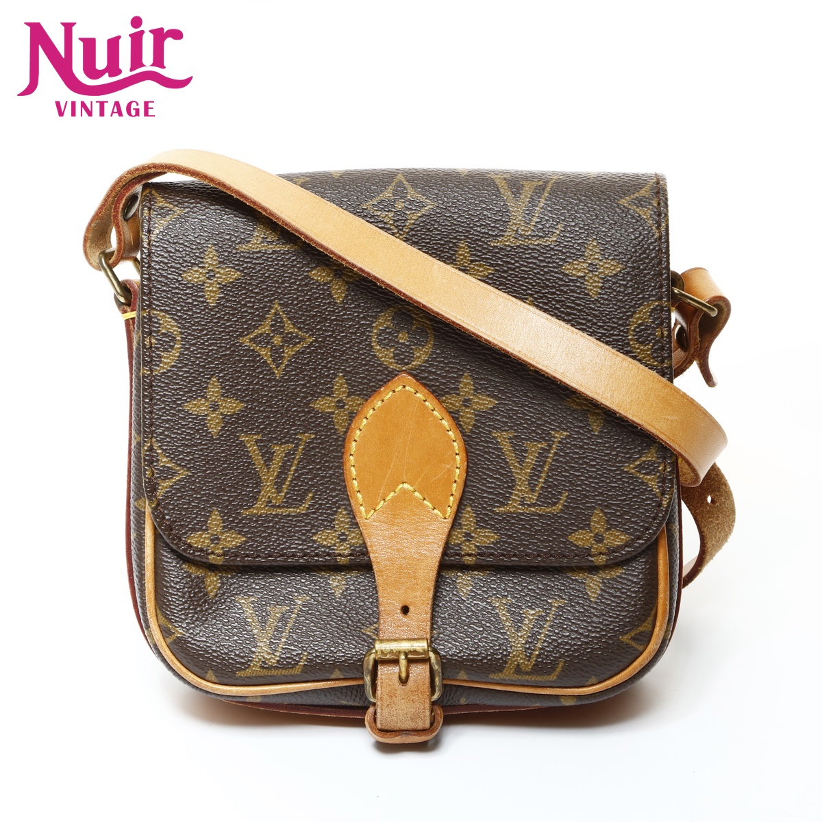 ルイ・ヴィトン LOUIS VUITTON モノグラム ミニカルトシエール 1987年製 ショルダーバッグ ブラウン WS26012 【中古】