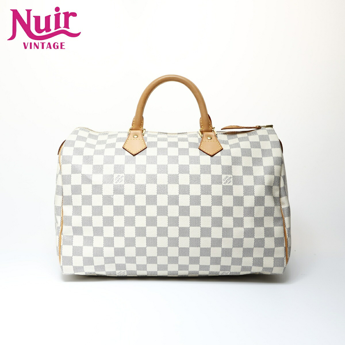 【ポイント最大47倍！全商品10%OFF!4/17 09:59まで】ルイ・ヴィトン LOUIS VUITTON 2010年製 ダミエ スピーディ 35 アズール ボストンバッグ ホワイト WS26661 【中古】