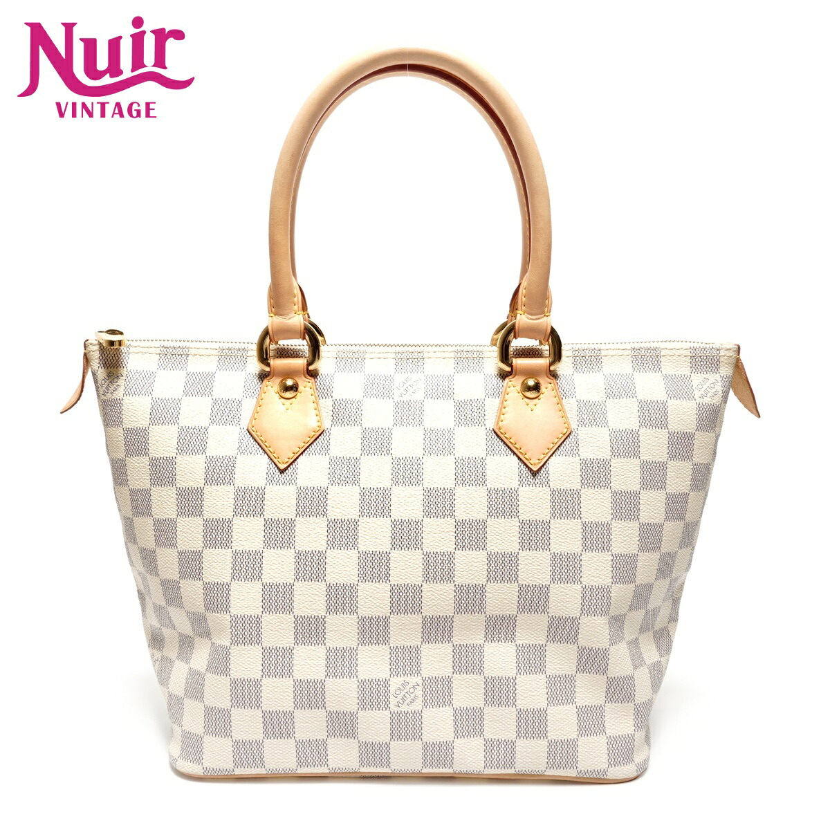 ルイ・ヴィトン LOUIS VUITTON 2008年製 ダミエ アズール サレヤ PM ハンドバッグ ホワイト WS27136 【中古】
