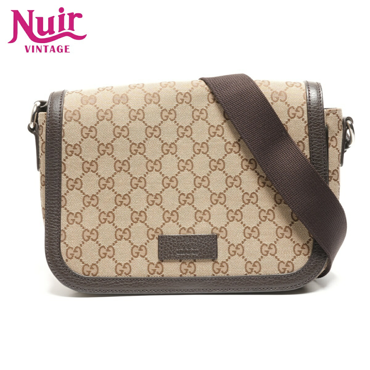 【エントリーで最大ポイント49倍!＋全商品10%OFF!4/10 1:59まで】グッチ GUCCI GGキャンバス ショルダーバッグ ブラウン WS26832 【中古】