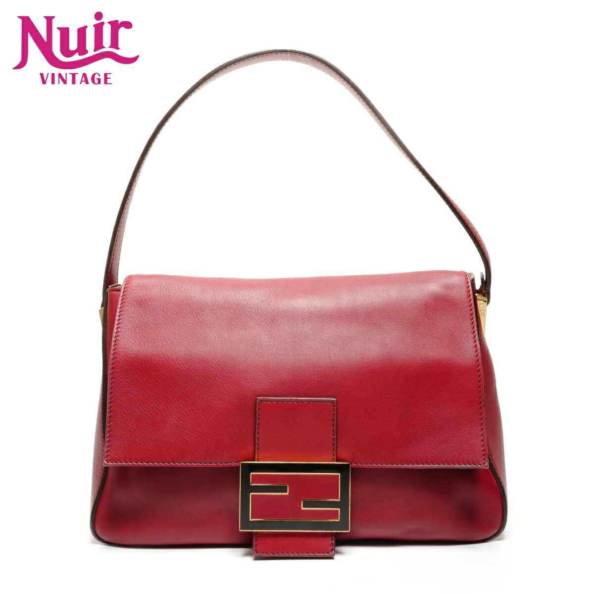 フェンディ FENDI フォーエバー レザー マンマバゲット ショルダーバッグ レッド WS27187 【中古】