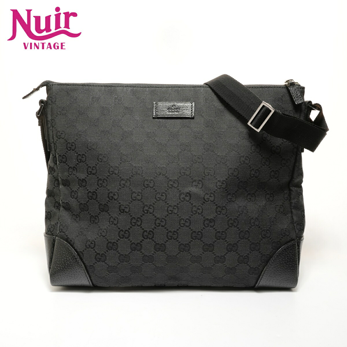 【ポイント最大47.5倍 全商品10%OFF! 7/26 01:59まで】グッチGUCCIGGキャンバスショルダーバッグブラックWS27849【中古】|NUIR VINTAGE 店