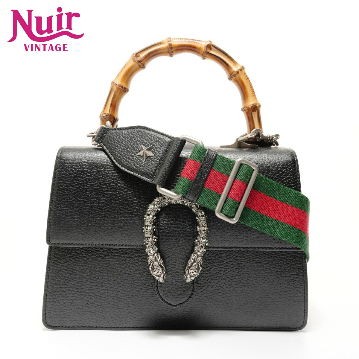 グッチ GUCCI ディオニュソス バンブー ハンドバッグ ブラック WS28160 【中古】