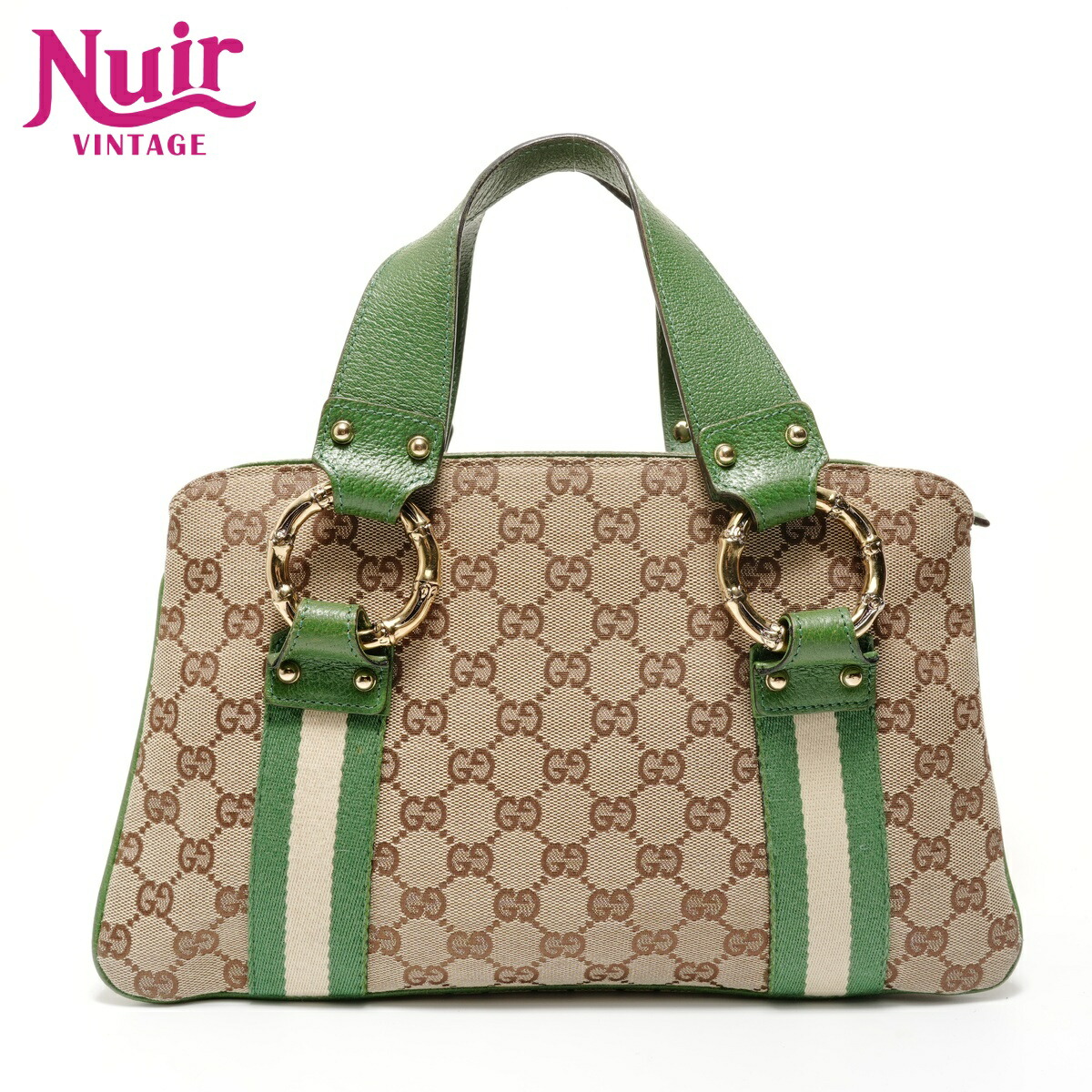 グッチ GUCCI ウェーブライン GGキャンバス ハンドバッグ ベージュ WS28240 【中古】 70,400円