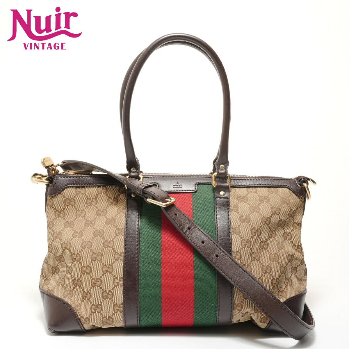 グッチ GUCCI GGキャンバス シェリーライン 2way ショルダーバッグ ベージュ WS28242 【中古】