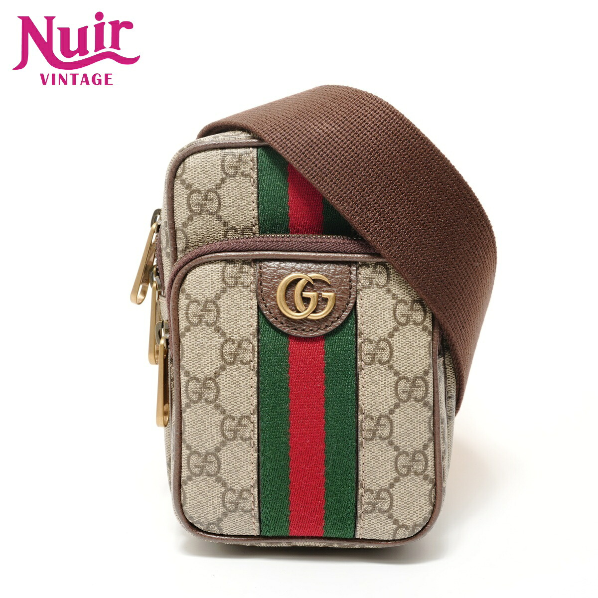 グッチ GUCCI GGスプリーム オフィディア ボディバッグ ショルダーバッグ ブラウン WS28203 【中古】