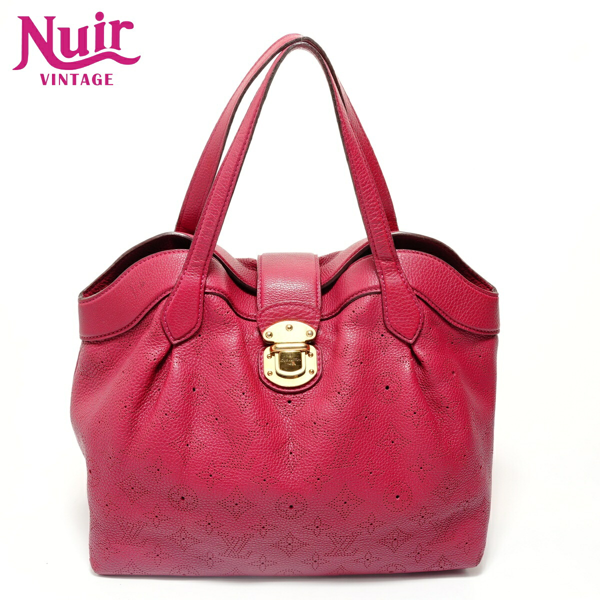 ルイ・ヴィトン LOUIS VUITTON 2011年製 モノグラムマヒナ シールス PM グルナ ハンドバッグ レッド WS28524 【中古】｜NUIR VINTAGE 店