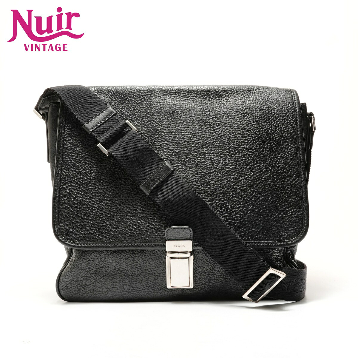 【ポイント最大47.5倍 全商品10%OFF! 7/26 01:59まで】プラダPRADAレサーショルダーバッグブラックWS28805【中古】|NUIR VINTAGE 店