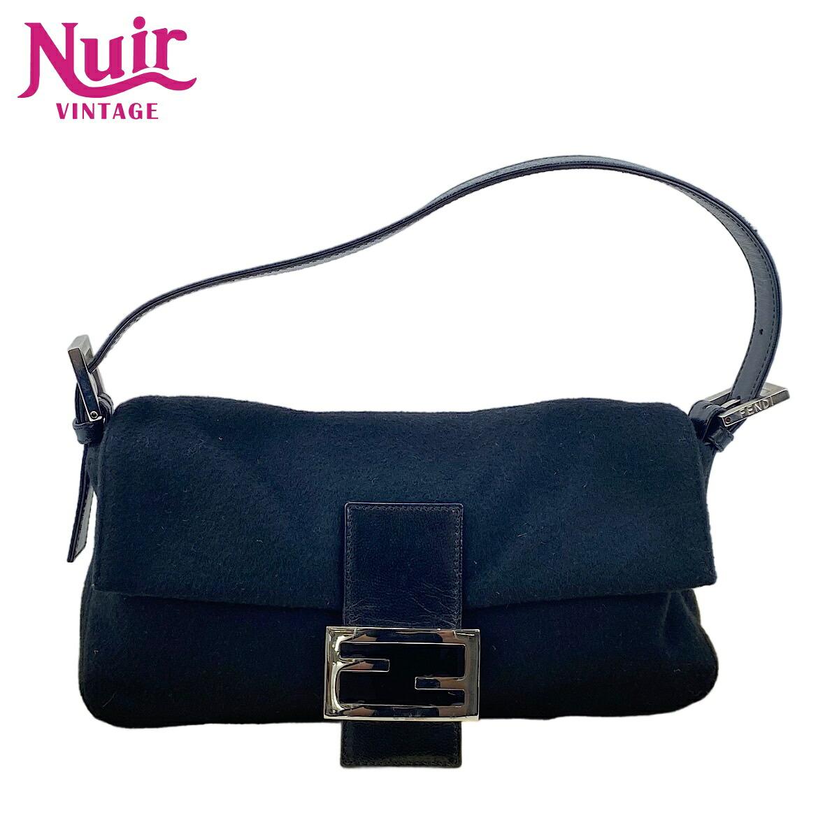 フェンディ FENDI スエード マンマバケット ショルダーバッグ ブラック WS30039 【中古】｜NUIR VINTAGE 店