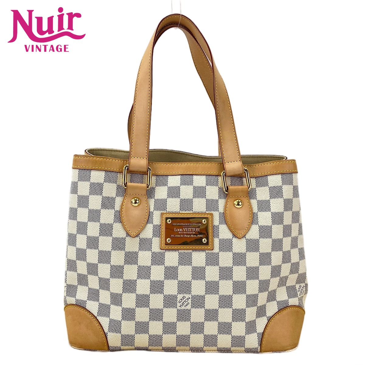 【ポイント最大47.5倍 全商品10%OFF! 7/26 01:59まで】ルイ・ヴィトンLOUIS VUITTONダミエ・アズール ハムステッド PMトートバッグホワイトWS30052【中古】｜NUIR VINTAGE 店