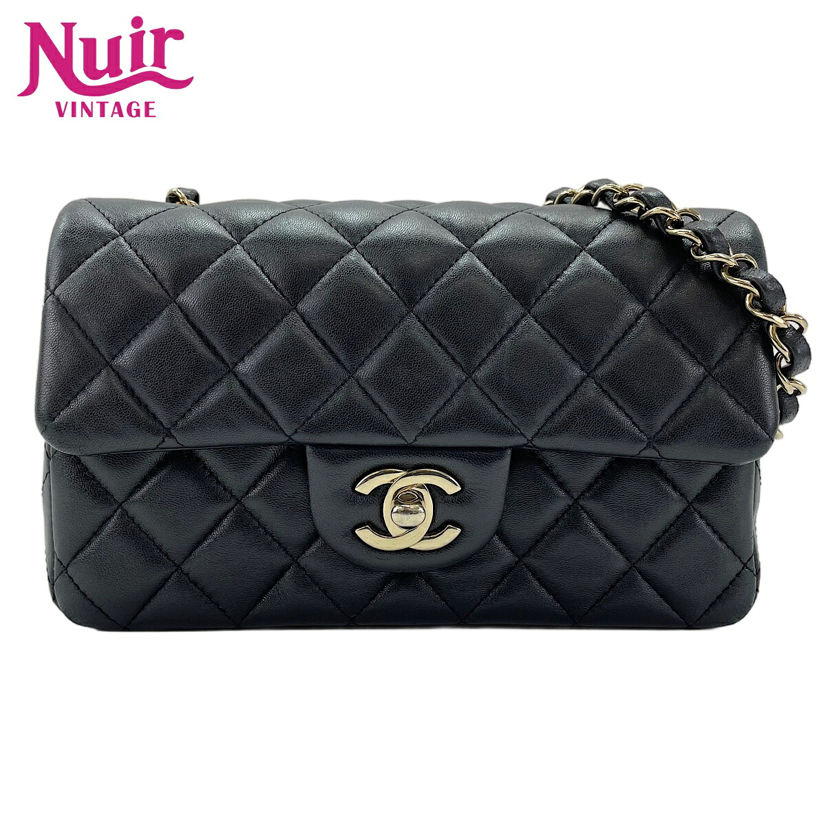 シャネル CHANEL ラムスキン ミニマトラッセ 20 ショルダーバッグ ブラック WS30192 【中古】｜NUIR VINTAGE 店 404,100円