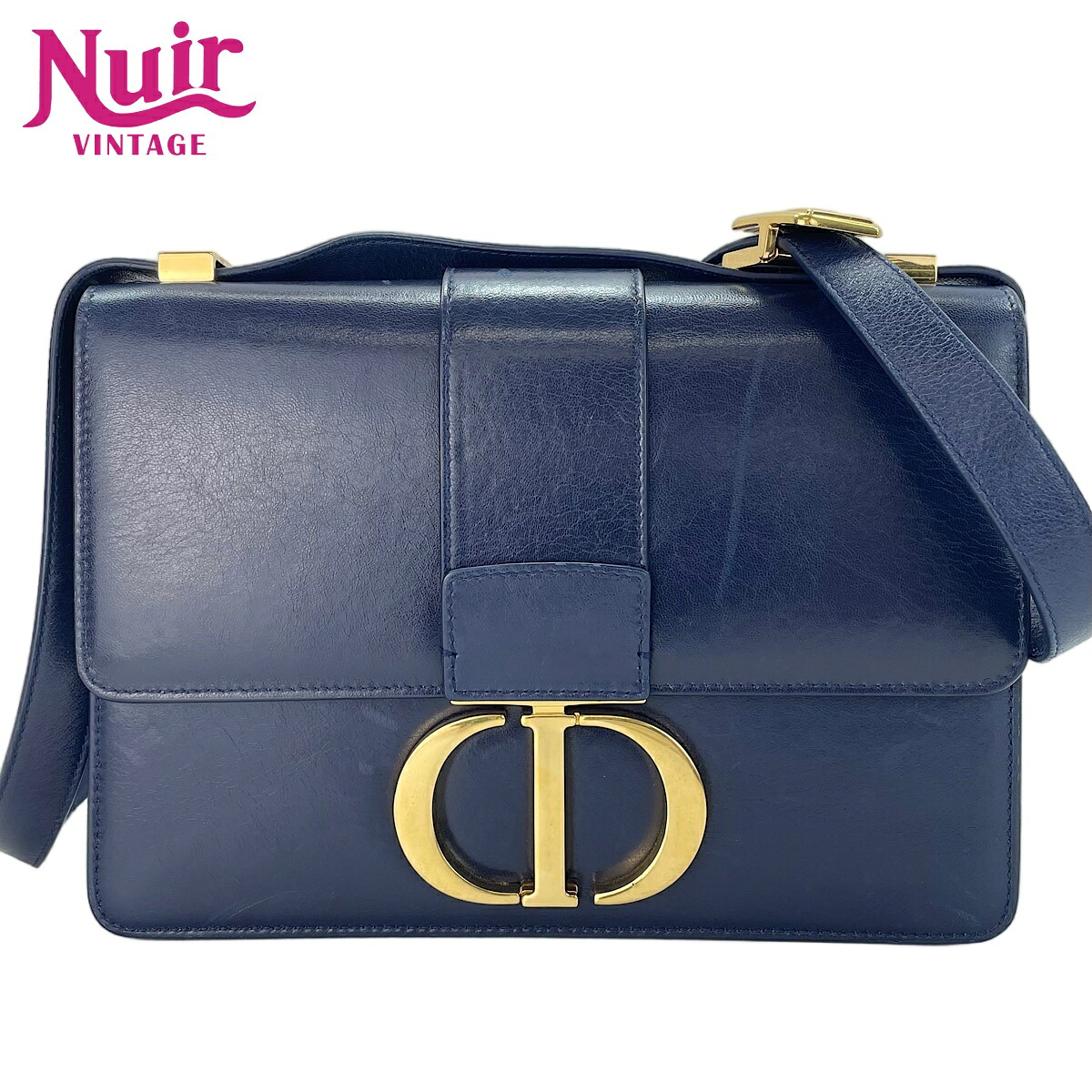 【ポイント最大47.5倍 全商品10%OFF! 7/26 01:59まで】クリスチャンディオールChristian Diorレザー 30モンテーニュショルダーバッグネイビーWS30253【中古】｜NUIR VINTAGE 店