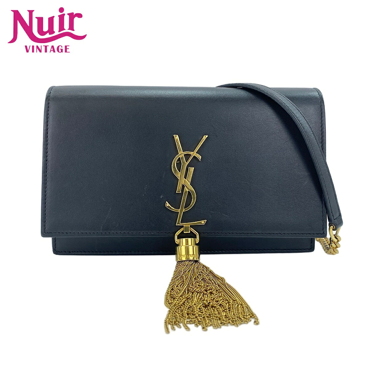 【ポイント最大47.5倍 全商品10%OFF! 7/26 01:59まで】イヴ・サンローランYVES SAINT LAURENTレザー ケイト タッセルショルダーバッグブラックWS30425【中古】｜NUIR VINTAGE 店