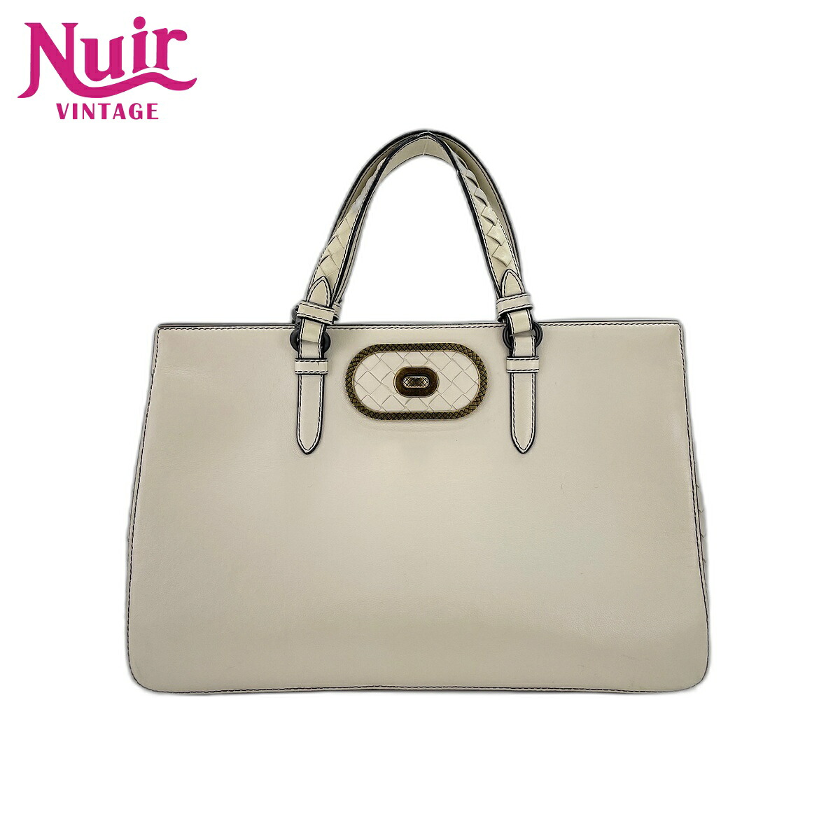 ボッテガヴェネタ BOTTEGAVENETA レザー 2WAYエリッティカ ハンドバッグ ホワイト WS31967 【中古】｜NUIR VINTAGE 店