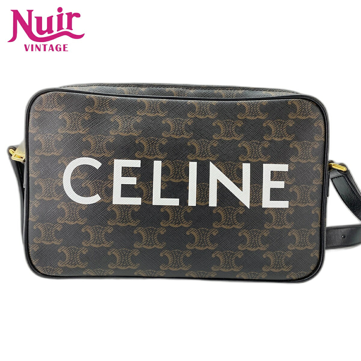 セリーヌ CELINE PVC メッセンジャーミディアム ショルダーバッグ ブラウン WS32030 【中古】｜NUIR VINTAGE 店