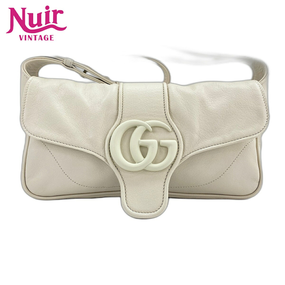【ポイント最大47.5倍 全商品10%OFF! 7/26 01:59まで】グッチGUCCIレザー アフロディーテショルダーバッグホワイトWS32058【中古】|NUIR VINTAGE 店