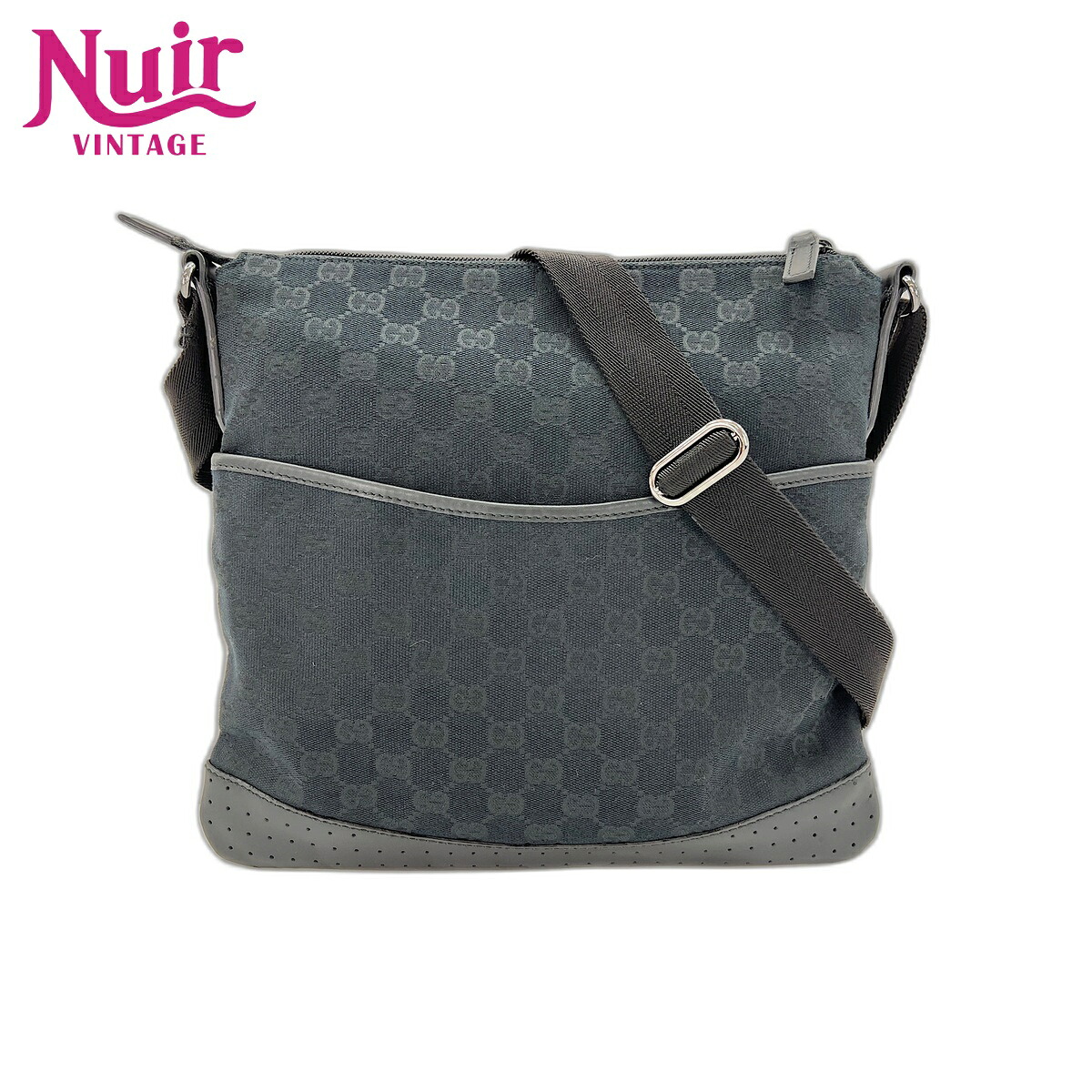 【ポイント最大47.5倍 全商品10%OFF! 7/26 01:59まで】グッチGUCCIGGキャンバスショルダーバッグブラックWS32111【中古】｜NUIR VINTAGE 店
