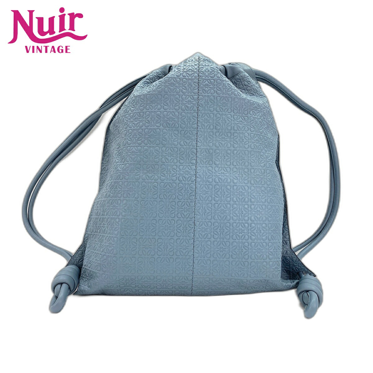 ロエベ LOEWE レザー リピートアナグラム リュック・デイパック ブルー WS32125 【中古】｜NUIR VINTAGE 店