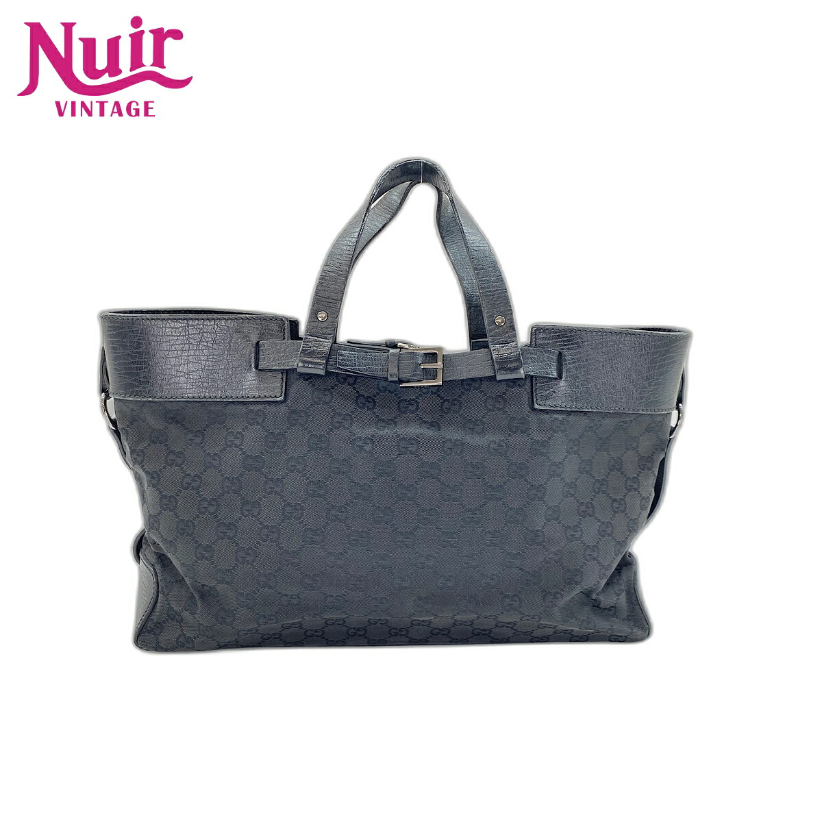 【ポイント最大47.5倍 全商品10%OFF! 7/26 01:59まで】グッチGUCCIGGキャンバストートバッグブラックWS31804【中古】｜NUIR VINTAGE 店