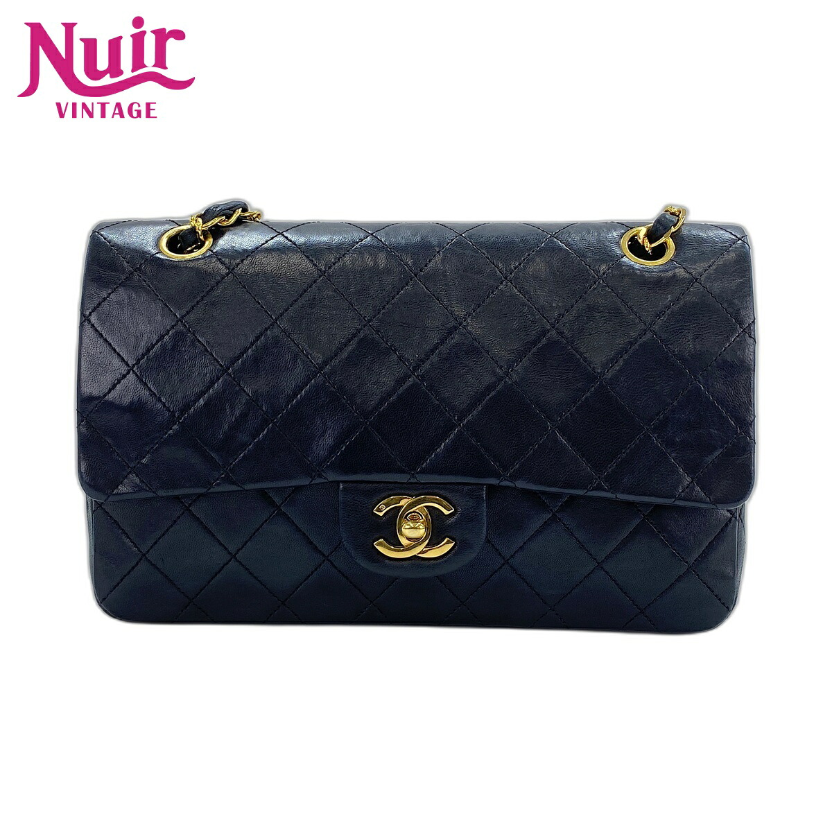 【ポイント最大47.5倍 全商品10%OFF! 7/26 01:59まで】シャネルCHANELラムスキン マトラッセ25 ダブルフラップショルダーバッグブラックWS31813【中古】|NUIR VINTAGE 店