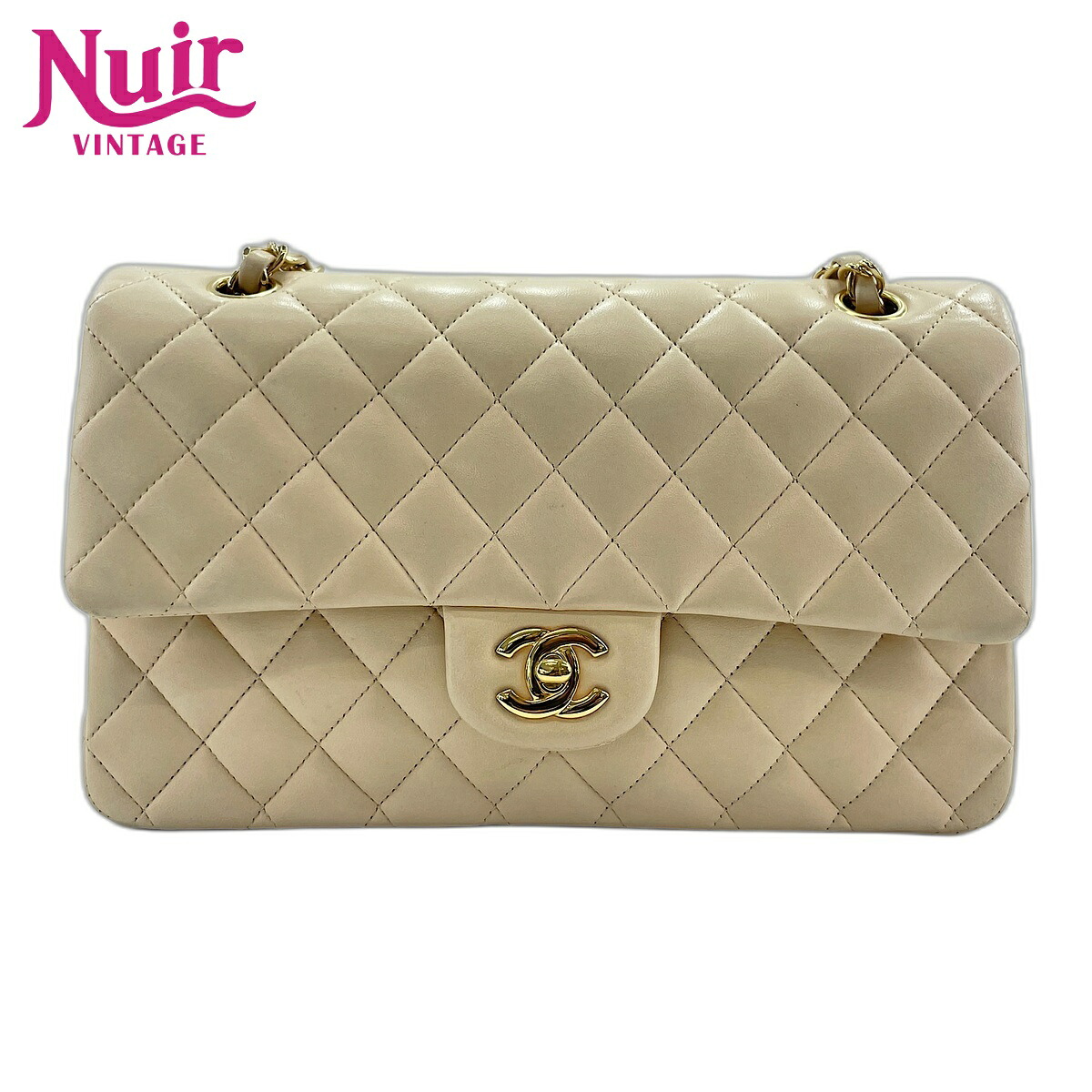 【ポイント最大47.5倍 全商品10%OFF! 7/26 01:59まで】シャネルCHANELマトラッセ ダブルフラップショルダーバッグラムスキンベージュWS33034【中古】｜NUIR VINTAGE 店