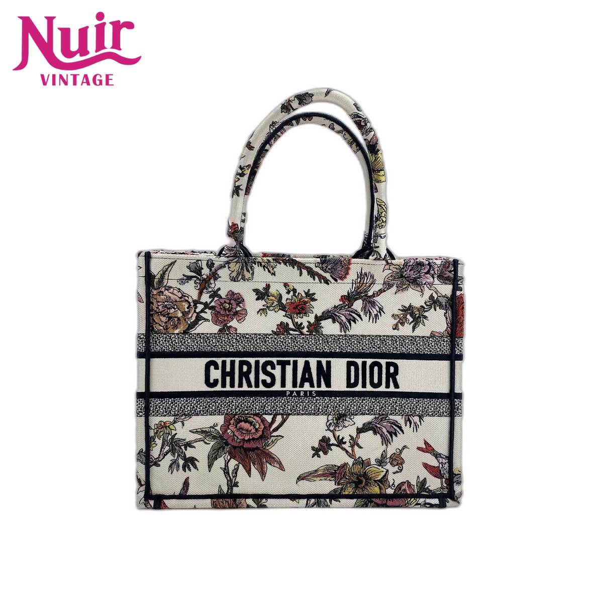 クリスチャンディオール Christian Dior ブックトート トートバッグ キャンバス ホワイト WS33180 【中古】｜NUIR VINTAGE 店