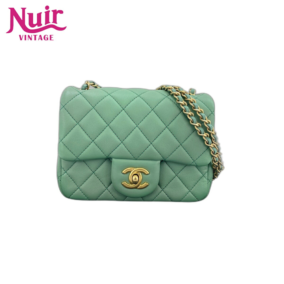 【ポイント最大47.5倍 全商品10%OFF! 7/26 01:59まで】シャネルCHANELミニマトラッセショルダーバッグラムスキングリーンWS33191【中古】|NUIR VINTAGE 店