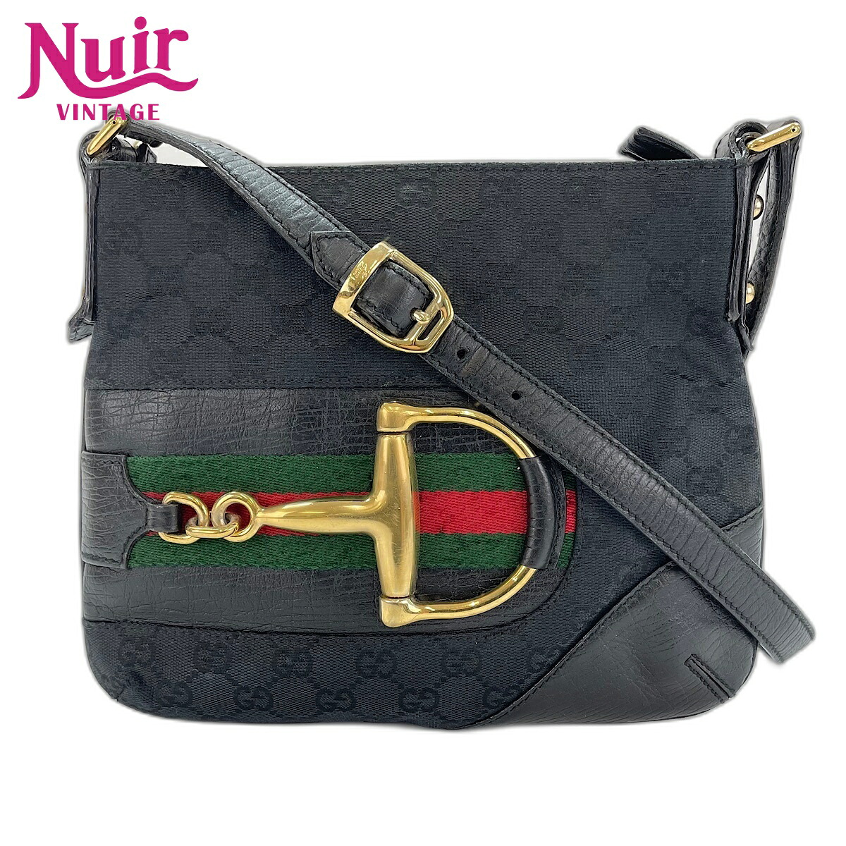 グッチ GUCCI ホースビット ショルダーバッグ ブラック WS32921 【中古】｜NUIR VINTAGE 店