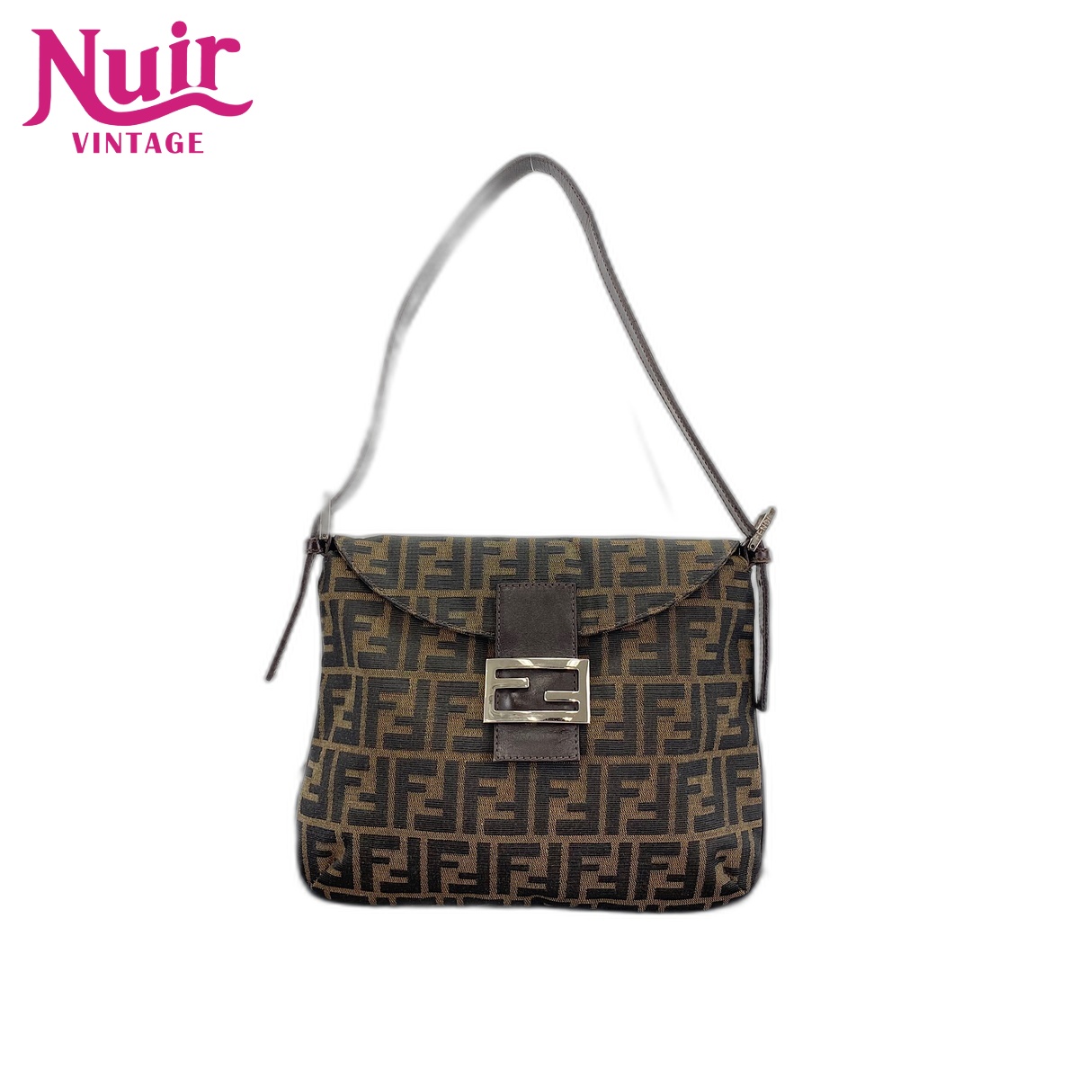 フェンディ FENDI マンマバケット ショルダーバッグ キャンバス ブラウン WS33397 【中古】｜NUIR VINTAGE 店