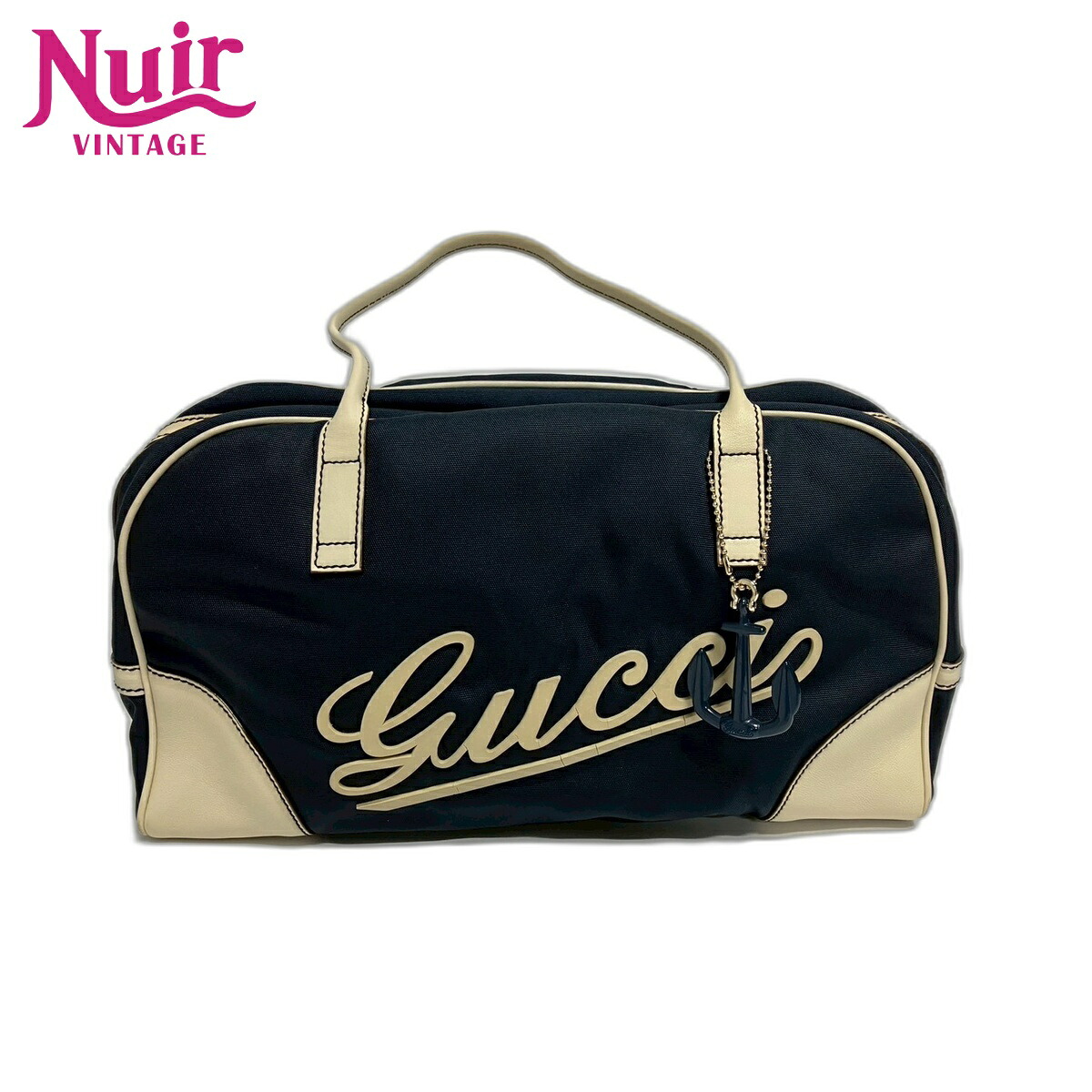 グッチ GUCCI ハンドバッグ ナイロン ネイビー WS31666 【中古】｜NUIR VINTAGE 店