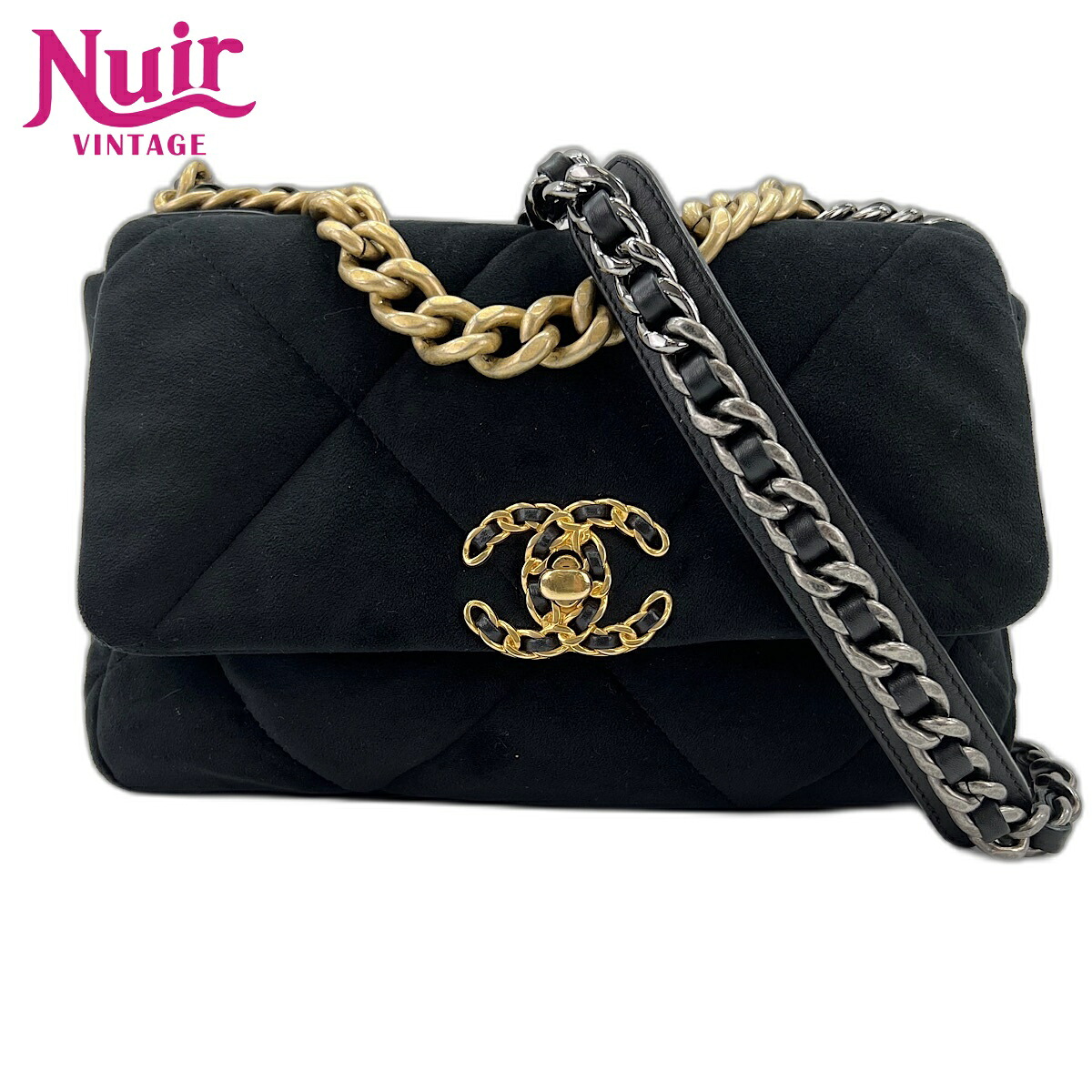 シャネル CHANEL マトラッセ ショルダーバッグ ベルベット ブラック WS32754 【中古】｜NUIR VINTAGE 店 269,100円