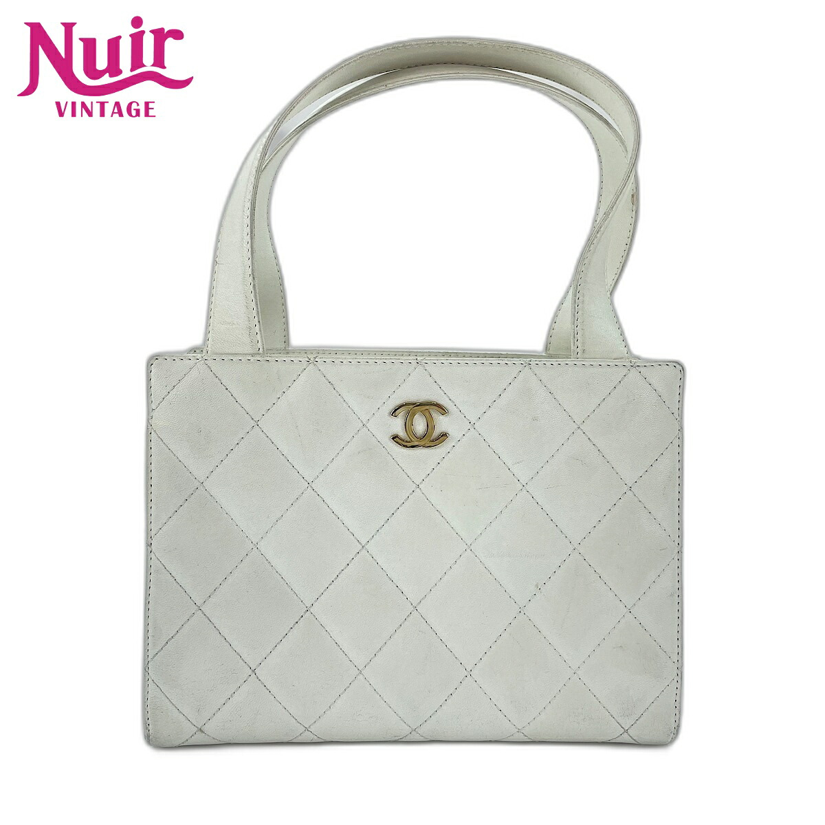 【ポイント最大47.5倍 全商品10%OFF! 7/26 01:59まで】シャネルCHANELマトラッセハンドバッグラムスキンホワイトWS32756【中古】|NUIR VINTAGE 店