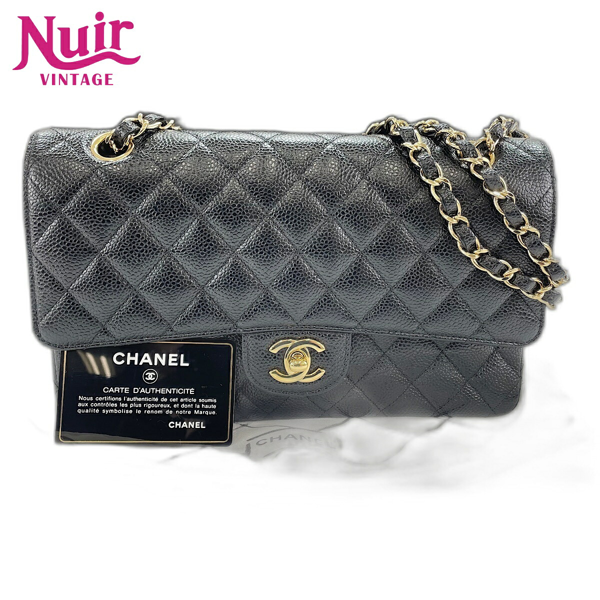 【ポイント最大47.5倍 全商品10%OFF! 7/26 01:59まで】シャネルCHANELマトラッセ 25ショルダーバッグブラックWS32778【中古】｜NUIR VINTAGE 店