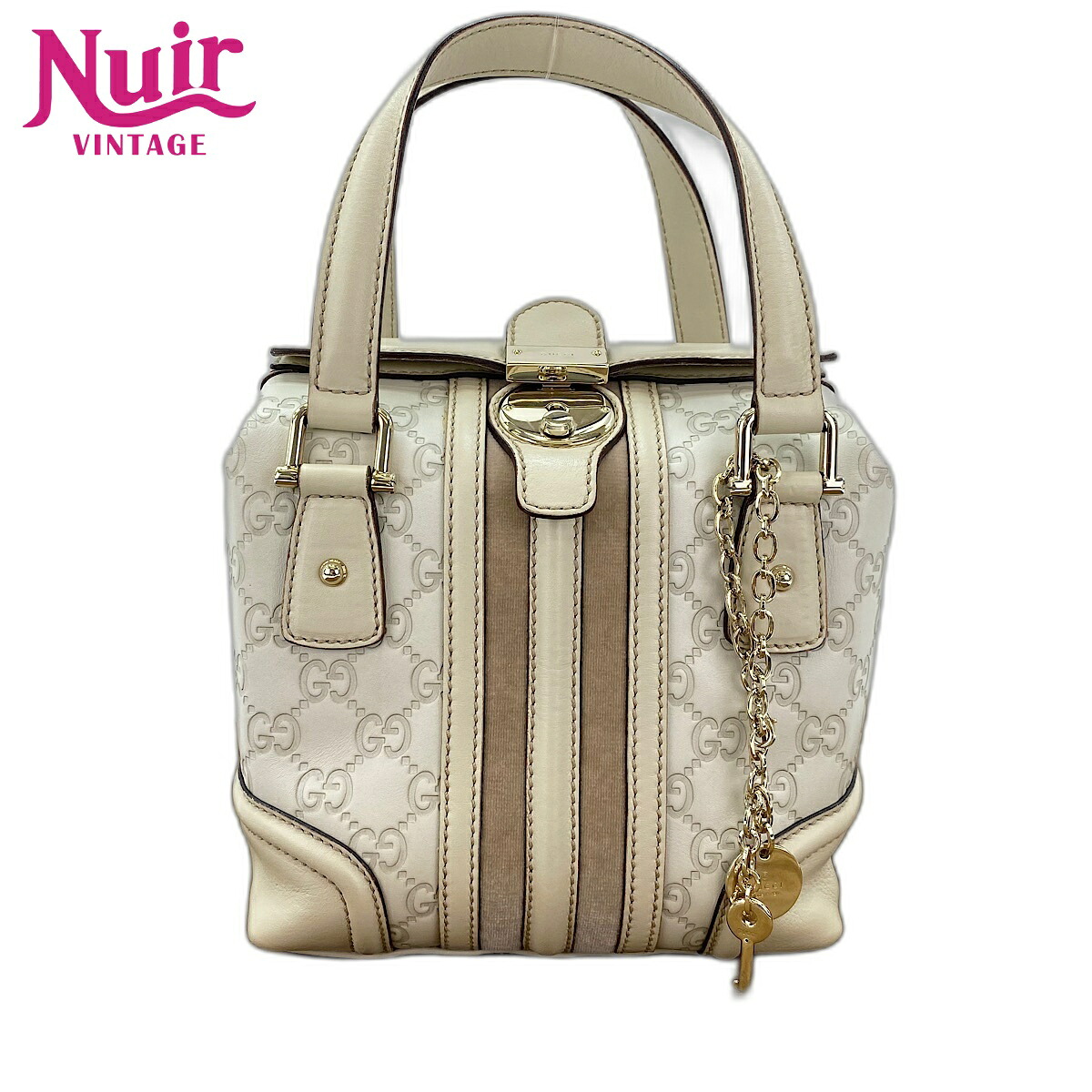 【ポイント最大47.5倍 全商品10%OFF! 7/26 01:59まで】グッチGUCCIハンドバッグホワイトWS32596【中古】｜NUIR VINTAGE 店 70,400円